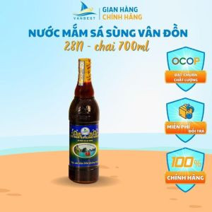 Nước mắm sá sùng Vân Đồn 28N độ đạm 700ml đặc sản Quảng Ninh, nước mắm Vanbest an toàn cho sức khỏe mắm ăn dặm cho bé